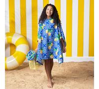 OHS Poncho Beach Towel Poncho Hooded Quick Dry Microfibre Soft in Blue OHS Blue