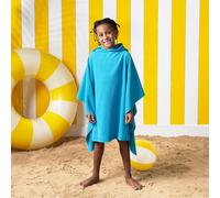 OHS Poncho Towel Absorbent Hood Quick Drying Beach Robe Childrens in Blue OHS Blue