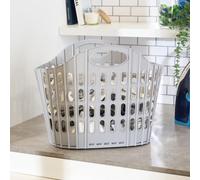 OHS Portable Folding Plastic Laundry Basket Hamper With Handles