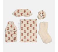 OHS Printed Hot Water Bottle Winter Christmas Gift Set in Natural OHS Natural