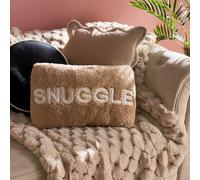 OHS Printed Ultra Soft Winter Hand Warmer Plush Fleece Cushion in Tan OHS Tan