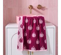 OHS Pumpkin 100% Premium Cotton Jacquard Hand Towel Absorbent in Burgundy OHS Burgundy