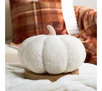 OHS Pumpkin Sofa Cushion Soft Fleece Filled 1 Pack Autumn Plush, Cream