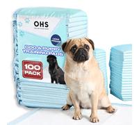 OHS Puppy Pads 100 Pack Large Size 60x60 cm, Super Absorbent Puppy Training Pads Anti Slip Leakproof Quick Dry Surface Puppy Mats Layered Dog Pads, Blue