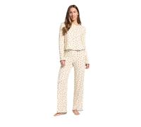 OHS Pyjamas for Women, Loungewear for Relaxing Full Length Bottom Pyjama Set of 2 Cosy Comfy Button Up - White, Mono, Pink, Baby Blue
