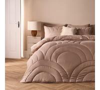 Ohs Quilted Arches Coverless 7.5 Tog Duvet Bedding Set, Mink - Single