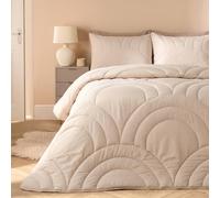 OHS Quilted Arches Coverless 7.5 TOG Duvet Set All Season Bedding in Stone | Size: Double OHS Stone Double