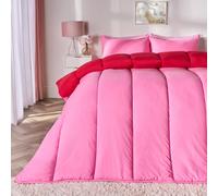 OHS Reversible 10.5 Tog Coverless Washable Duvet with Pillowcases in Bright Pink | Size: Single OHS Bright Pink Single