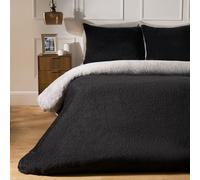 OHS Reversible Teddy Duvet Cover with Pillowcase in Natural | Size: Single OHS Natural Single