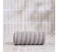 OHS Ribbed 100% Cotton Hand Towel Hotel Luxury Soft Absorbent in Light Grey OHS Light Grey