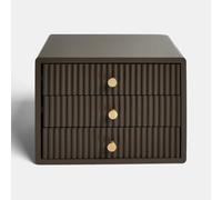 Ohs Ribbed Desktop Drawers Organiser Cabinet Storage, Chocolate Brown