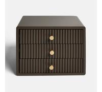 OHS Ribbed Desktop Drawers Organiser Cabinet Storage in Chocolate OHS Chocolate