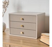 OHS Ribbed Desktop Drawers Organiser Cabinet Storage in Natural | Size: Small OHS Natural S