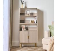 Ohs Ribbed Display Unit Modern Drawer Cabinet Shelf Storage, Natural