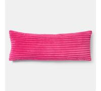 OHS Ribbed Faux Fur Bolster Pillow Soft Maternity Support Cushion - Hot Pink