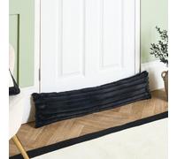OHS Ribbed Faux Fur Door Stop Decorative Draught Excluder