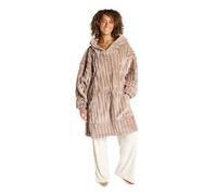 OHS Ribbed Fleece Hoodie Blanket, Super Soft Wearable Blanket with Hood - Maroon, Cream, Charcoal, Mink