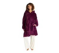 OHS Ribbed Fleece Hoodie Blanket, Super Soft Wearable Blanket with Hood - Maroon, Cream, Charcoal, Mink