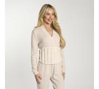 OHS Ribbed Fleece Hot Water Bottle Belt Adjustable Heating Wrap in Cream OHS Cream