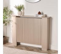 Ohs Ribbed Medium Radiator Cover Slatted Engineered Wood - Natural