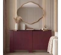 Ohs Ribbed Radiator Cover Slatted Engineered Wood - Dark Berry
