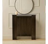 Ohs Ribbed Radiator Cover Slatted Engineered Wood - Dark Brown