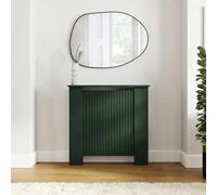 Ohs Ribbed Radiator Cover Slatted Engineered Wood - Deep Forest Green