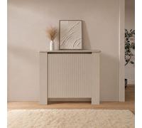 Ohs Ribbed Radiator Cover Slatted Engineered Wood - Stone