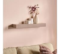 Ohs Ribbed Rectangle Shelf Wall Mounted Storage Space Saving Modern - Natural