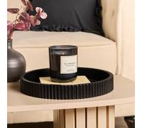 OHS Ribbed Round Decorative Tray Table Organiser Countertop Storage in Black OHS Black