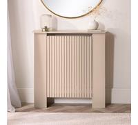 Ohs Ribbed Small Radiator Cover Slatted Engineered Wood - Natural