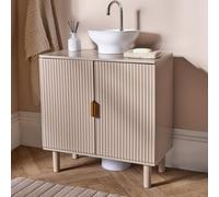 OHS Ribbed Under-the-Sink Bathroom Cabinet Storage Organiser in Natural OHS Natural