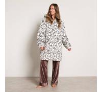 OHS Ribbon Bow Hoodie Blanket Sherpa Lined Oversized Wearable Throw in White OHS White One Size