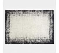 OHS Rugs for Bedroom, Abstract Printed Washable Rugs Living Room Soft Non Slip Low Pile Small Vintage Area Rug for Living Room Hallway Floor Carpet, Monochrome - 80 x 150cm