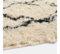 OHS Rugs Living Room Large 160 x 230, Geometric Print Area Rugs for Bedroom Home Decorative Anti Slip Modern Super Soft High Pile Fluffy Rug Floor Carpet Non Shedding, Monochrome