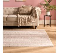 OHS Rugs Living Room Large 160 x 230, Jacquard Cable Knit Area Rugs for Bedroom Home Decorative Modern Soft Fluffy Rug Anti Slip Low Pile Floor Carpet Non Shedding, Cream