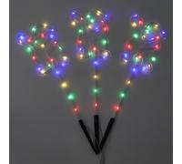 OHS Santa 3 Pack Stake Lights Fairy Lights Battery Christmas Lights, Multi | Ready to Display Stake Light LED Glow Adds Instant Character Indoor and Outdoor Use