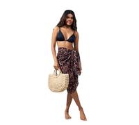 OHS Sarongs for Women Beachwear Leopard Print Beach Bikini Cover Up, Long Swimsuit Wrap Skirt Beach Swimming Summer Pool Sarongs for Women, Natural - 178 x 124cm