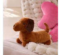 OHS Sausage Dog Microwaveable, Soft Plush Microwaveable Heat Pad with Removable Insert Heatable Cuddly Toy for Relaxation & Pain Relief or Cold Nights for Adults & Kids, Brown