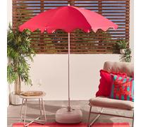 Ohs Scallop Edge Parasol Umbrella Garden Outdoor Canopy Sun Shade