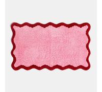 OHS Scallop Edge Tufted Bath Mats Non-Slip Shower Rug
