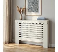 Ohs Scallop Radiator Cover Engineered Wood Side Board Shelf - Cream