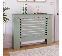 Ohs Scallop Radiator Cover Engineered Wood Side Board Shelf - Sage