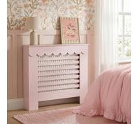 OHS Scallop Radiator Cover Engineered Wood Sideboard Shelf in Light Pink | Size: Medium OHS Light Pink Medium