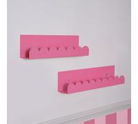 OHS Scallop Shelf Wall Mounted Storage Space Saving Modern Bedroom in Pink OHS Pink