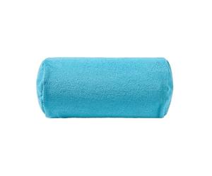 OHS Sea Blue Inflatable Pillow, Sun Lounger Cushion Lightweight Compact Bolster Cushion with Microfibre Cover Neck Roll Pillows for Head & Back Support Outdoor Cushions for Travel Beach Accessories