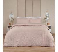 OHS Seersucker Duvet Cover With Pillowcase Bedding