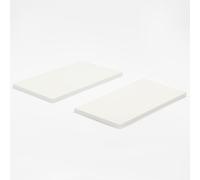 Ohs Set Of 2 Floating Wall Shelves Home Display Shelf Storage, Large - White