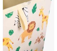 OHS Set Of 2 Safari Storage Box Cubes Folding Space Saving Shelf Boxes in Beige OHS Beige