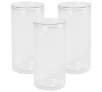 OHS Set of 3 Food Containers, Dry Food Storage Jars for Coffee Pasta Rice Cereal Oats Kitchen Plastic Storage Containers Airtight Lids Leakproof Dishwasher Safe, Large 1400ml